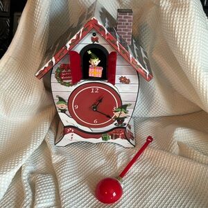 Mark FeldStein & Associates Elf Cuckoo Clock Christmas
